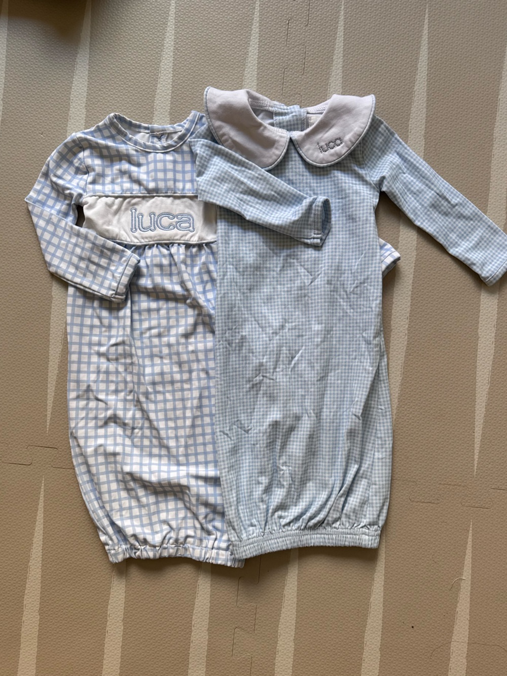 Luca Light Blue Newborn Baby Gowns